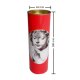 Candela Ecologica, Timp Ardere 96 h, 180x62 mm, Culoare Rosie, Lumanare Candela, Lumanari si Candele Ecologice, Candele Ecologice, Candele pentru Exterior, Candele pentru Sarbatori, Candele Ardere 96 h, Candela cu Capac Metalic