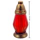 Candela Sticla cu Capac, Timp Ardere 40 h, 240 mm, Tip Felinar, Culoare Rosie, Lumanare Candela 40 h, Lumanari si Candele, Candele din Parafina, Candele pentru Exterior, Candele pentru Sarbatori, Candele cu Capac, Candela cu Capac Metalic