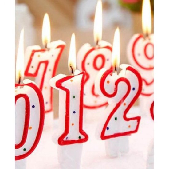 Lumanare Aniversara Cifra 1, Lungime 7 cm, Parafina, Lumanari din Parafina, Lumanari Aniversare, Lumanari pentru Tort, Lumanare pentru Zile de Nastere, Lumanare Cifra pentru Tort, Cifre Lumanari pentru Tort