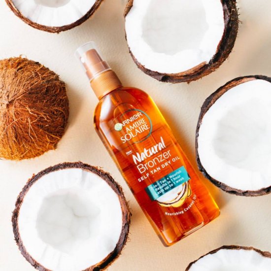Ulei Autobronzant Garnier, 150 ml, Ambre Solaire Natural Bronzer, Ulei Autobronzant Bifazic Garnier, Ulei Bronzare Piele, Ulei Bronzant Bifazic, Uleiuri Autobronzante Bifazice Garnier, Ulei Autobronzant pentru Bronz Natural, Ulei pentru Bronz Fara Urme