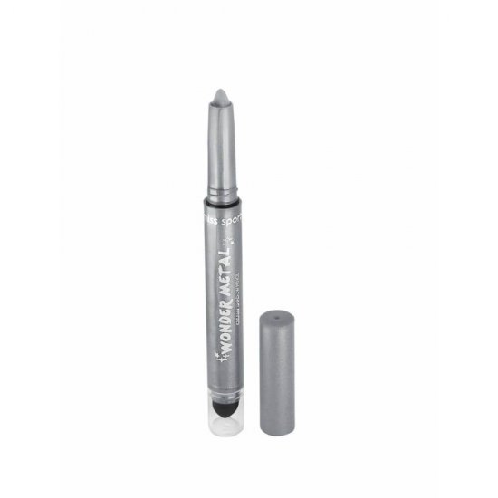 Creion Fard 2 in 1 Miss Sporty Wonder Metal 100 Silver Glow, 1.3 g, Creion si Fard 2 in 1, Produse si Cosmetice Make-Up, Miss Sporty Creion si Fard 2 in 1, Produse de Ingrijire si Make-Up, Creion Fard pentru Machiaj, Farduri de Ochi, Creioane de Ochi