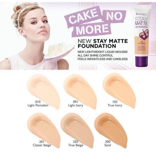 Fond de Ten RIMMEL LONDON Stay Matte, 300 Sand, 30 ml, Fond de Ten Matifiant, Fond de Ten cu Acoperire Medie, Fond de Ten Rezistent, Fond de Ten Micsorare Pori, Fond de Ten Rimmel London, Fond de Ten Spuma, Fond de Ten pentru Fata