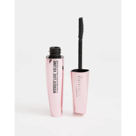 Mascara Rimmel Wonder'Luxe Volume, 001 Black, 11 ml, Mascara Rimmel London, Mascara Volume, Mascara Neagra, Mascara Ochi, Mascara pentru Ochi, Mascara Rimmel, Mascara Rezistenta la Apa, Mascara Volume Rimmel, Mascara cu Efect Voluminos