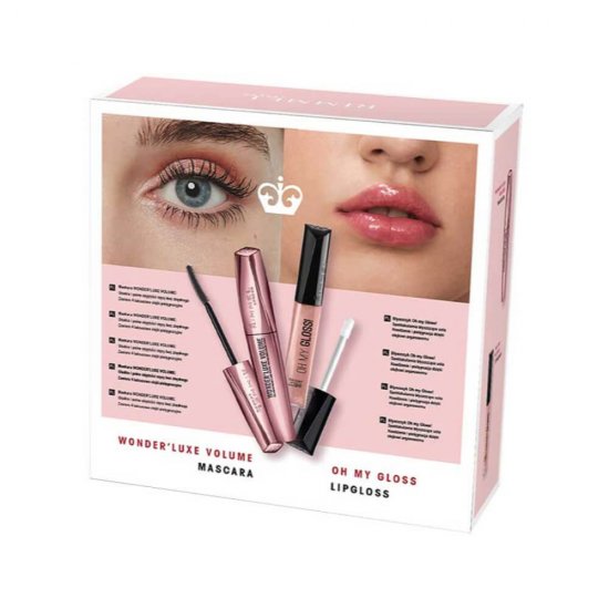 Set Cadou pentru Femei Rimmel Forever Matte, Mascara Wonder'luxe Volume 001 black si Luciu de Buze Oh My Gloss, Set Ingrijire, Set Cadou pentru Femei, Cadou Femei, Set Cadou Ingrijire, Set Cadou Cosmetice pentru Femei