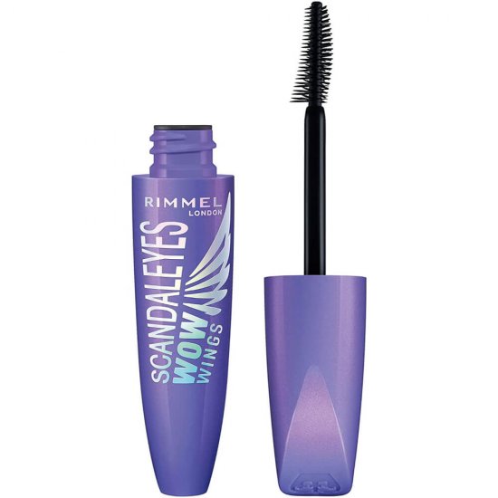 Mascara RIMMEL LONDON Scandal Eyes Wow Wings, 001 Black, 12 ml, Mascara pentru Volum, Mascara Neagra, Mascara pentru Definire, Mascara pentru Alungire, Mascara Rezistenta la Transfer, Rimel pentru Gene, Rimel pentru Volum