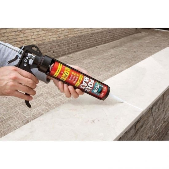 Adeziv si Etanseizant BISON Poly Max Original Express, 425 g, Culoare Alb, Adeziv Universal, Adeziv Multisuprafete, Adeziv Aplicare Pistol, Adeziv pentru Pistol