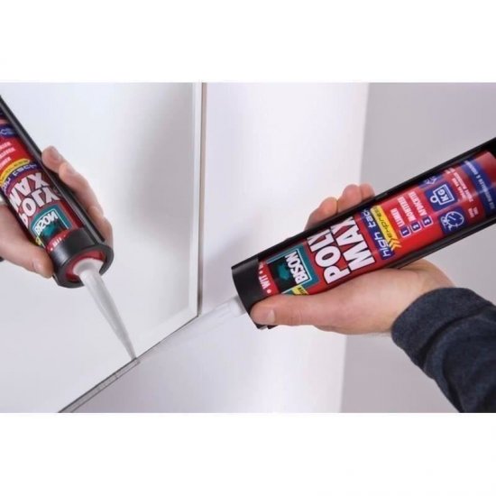 Adeziv si Etanseizant Bison Poly Max High Tack, 425 g, Culoare Alb, Adeziv Universal, Adeziv Multisuprafete, Adeziv Aplicare Pistol, Adeziv pentru Pistol, Adeziv Cartus