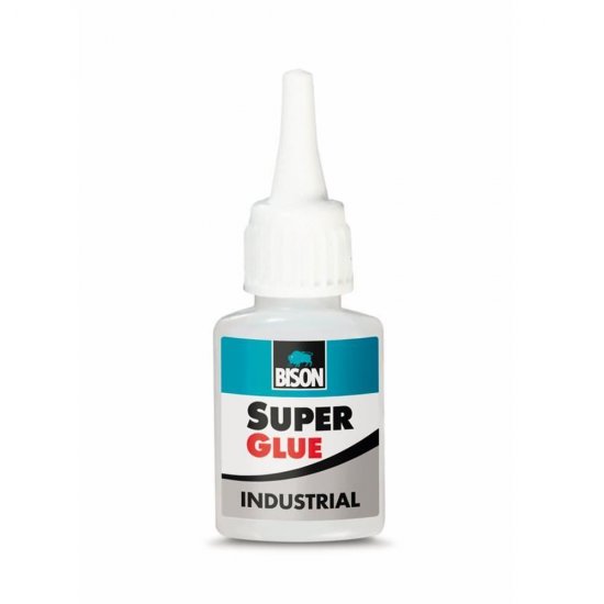 Super Glue Industrial BISON, 20 g, Gel Adeziv, Lipici Universal, Lipici