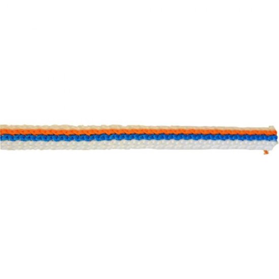 Snur Polipropilena, 12mm x 50m, Invelis Exterior Crosetat, Alb, Rosu, Albastru, Snur PP, Franghie Polipropilena, Sfoara Polipropilena, Franghie cu Invelis Impletit, Snururi PP Impletite, Franghii PP, Sfori PP, Sfoara de Plastic, Snur de Pastic