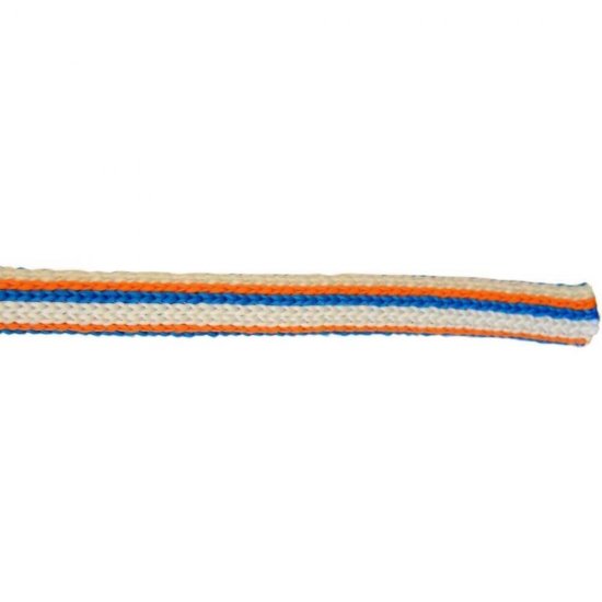 Snur Polipropilena, 14mm x 50m, Invelis Exterior Crosetat, Alb, Rosu, Albastru, Snur PP, Franghie Polipropilena, Sfoara Polipropilena, Franghie cu Invelis Impletit, Snururi PP Impletite, Franghii PP, Sfori PP, Sfoara de Plastic, Snur de Pastic