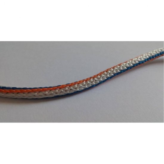 Snur Polipropilena, 4mm x 300m, Invelis Exterior Crosetat, Alb, Rosu, Albastru, Snur PP, Franghie Polipropilena, Sfoara Polipropilena, Franghie cu Invelis Impletit, Snururi PP Impletite, Franghii PP, Sfori PP, Sfoara de Plastic, Snur de Pastic