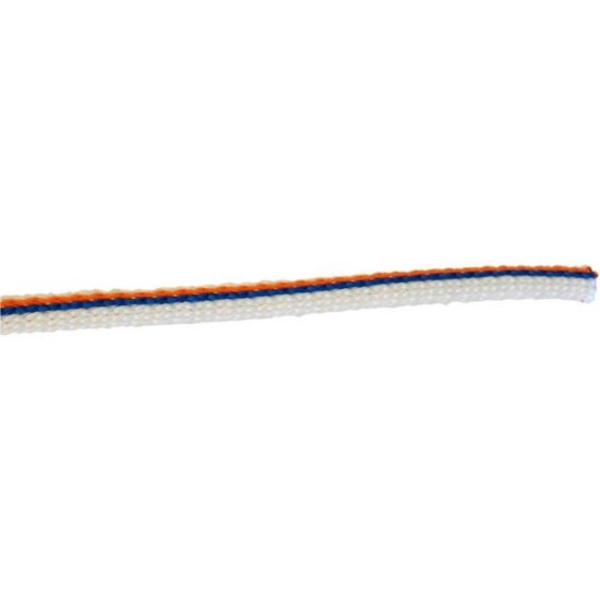 Snur Polipropilena, 8mm x 100m, Invelis Exterior Crosetat, Alb, Rosu, Albastru, Snur PP, Franghie Polipropilena, Sfoara Polipropilena, Franghie cu Invelis Impletit, Snururi PP Impletite, Franghii PP, Sfori PP, Sfoara de Plastic, Snur de Pastic