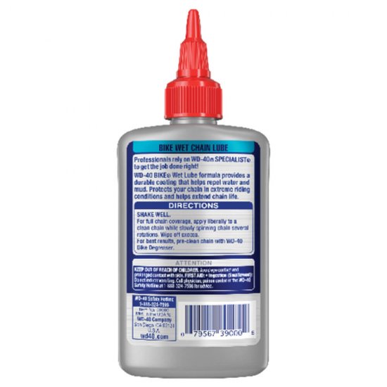 Lubrifiant Umed pentru Lanturi WD-40 100 ml, Bike Wet Lube, Lubrifiant pentru Lanturi de Biciclete, Lubrifiant Umed pentru Lanturile Bicicletei, Solutie de Lubrifiere Umeda, Solutie pentru Lubrifierea Lanturilor de Bicicleta