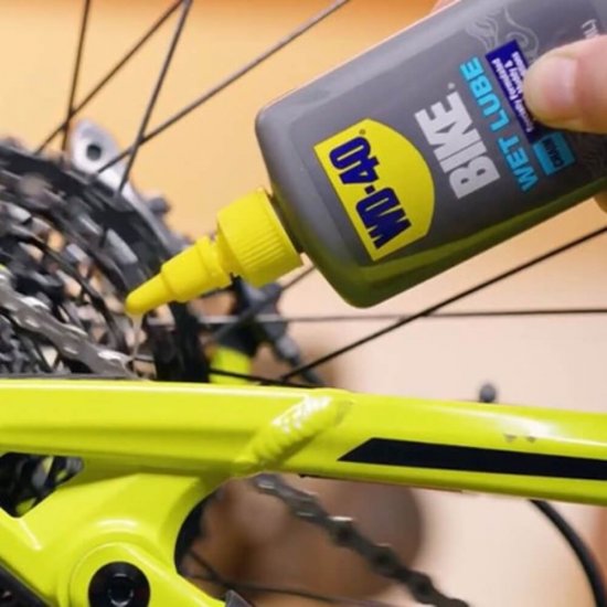 Lubrifiant Umed pentru Lanturi WD-40 100 ml, Bike Wet Lube, Lubrifiant pentru Lanturi de Biciclete, Lubrifiant Umed pentru Lanturile Bicicletei, Solutie de Lubrifiere Umeda, Solutie pentru Lubrifierea Lanturilor de Bicicleta