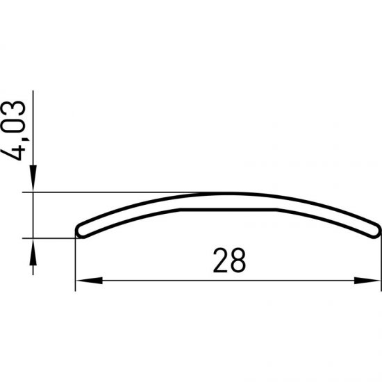 Profil Trecere Neted 4713, 0.9 m, Aluminiu, Argintiu, Profil Trecere Pardoseala, Profil de Trecere pentru Parchet, Profile de Trecere pentru Pardoseala, Profil de Trecere Aluminiu, Profil de Trecere Neted, Profil Trecere Neted pentru Pardoseli