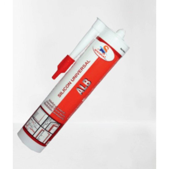 Silicon Universal Sentosa, 280 ml, Alb, Materiale Constructii, Tub de Silicon, Etansant Acrilic si Silicon, Tuburi de Silicon Alb, Tub de Silicon, Silicon Universal 280 ml, Silicon Sanitar Alb, Silicon Alb Sigilant, Silicon Universal Alb