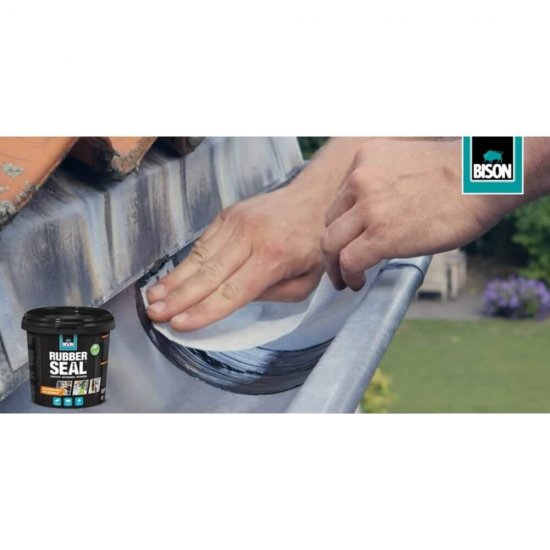 Banda Textila Armare BISON Rubber Seal, 10cm x10 m, Utilizabil Impreuna cu Bison Rubber Seal, pentru a Acoperi Crapaturi Goluri, Material Textil pentru Hidroizolatie Bison, Accesorii Hidroizolatii Bison Rubber Seal