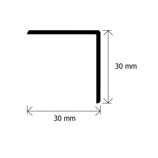 Coltar Protectie PVC, 30x30 mm, 2.9 m, Profil pentru Colt, Coltar Protectie, Coltar Exterior Protectie, Coltar PVC Protectie, Profil PVC Protectie, Coltar Protectie Pereti, Profil Protectie Colturi, Profil Protectie