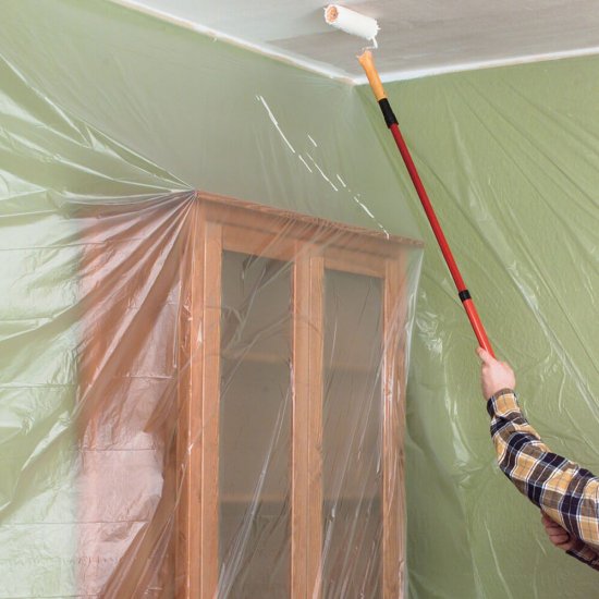 Folie Protectie F3, Sentosa, 30 Microni, 4x5 m, Folie Protectie Impotriva Stropilor de Vopsea, Folii de Protectie Suprafete, Folie de Protectie Mobila, Folie de Protectie Mobilier, Folie de Protectie pentru Zugravit 