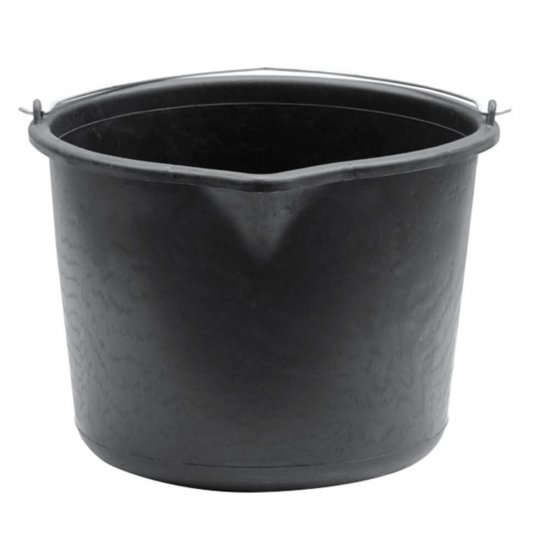 Galeata Plastic Sentosa cu Maner Sarma Zincata 12 L, Neagra, Galeata pentru Zugravit, Galeata Plastic pentru Constructii, Galeti Plastic pentru Constructii, Galetii pentru Renovare, Sentosa Galeti de Plastic