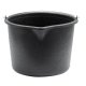 Galeata Plastic Sentosa cu Maner Sarma Zincata 12 L, Neagra, Galeata pentru Zugravit, Galeata Plastic pentru Constructii, Galeti Plastic pentru Constructii, Galetii pentru Renovare, Sentosa Galeti de Plastic