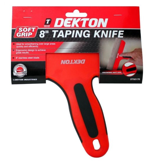 Spaclu Soft Grip DEKTON, Ergonomic, Lama de Inox, 200 mm, Spaclu Ergonomic, Spaclu cu Lama de Inox, Spaclu Ergonomic Soft Grip, Spaclu Ergonomic cu Lama din Inox, Spaclu Maner Ergonomic, Spaclu Soft Grip Lama Inox