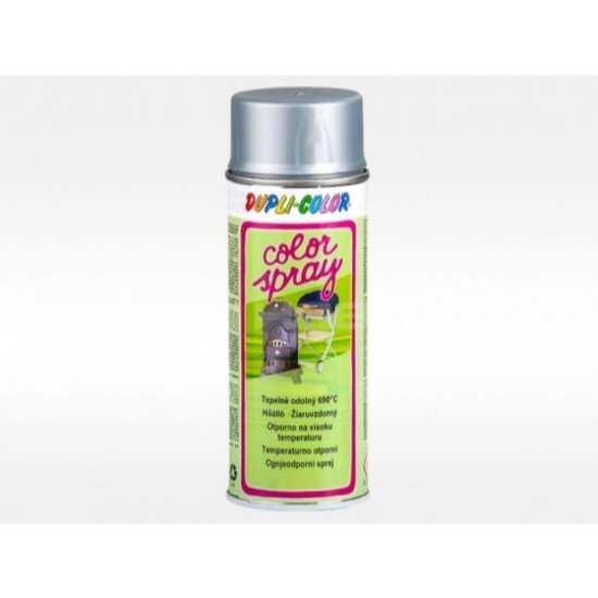 Vopsea Spray Negru Grade DUPLI-COLOR, 400 ml, Rezistenta la Temperatura de 690 de Grade, Argintiu, Vopsea Spray Decorativa, Vopsea Spray Argintie, Vopsea Rezistenta la Caldura, Spray Vopsea Termorezistenta, Vopsea Rezistenta la Temperaturi Ridicate