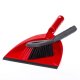 Set Faras cu Perie Vileda 2 in 1, 7.5x25x35.5 cm, Polipropilena, Culoare Rosu si Negru, Faras cu Maturica Set, Faras cu Matura Set, Faras cu Perie Set pentru Curatenie, Set Menaj cu Matura si Faras, Set Perie si Faras din Plastic, Articole Curatenie