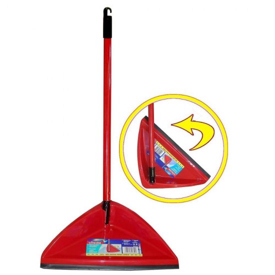 Faras cu Maner Flexibil Vileda Flexi, 27.5x7.5x79.5 cm, Rosu, Farase, Vileda Flexi Farase cu Coada Lunga, Farase cu Maner Flexibil, Farase din Plastic cu Coada, Faras din Plastic cu Maner pentru Curatenie, Farase Inalte din Plastic, Farase pentru Menaj