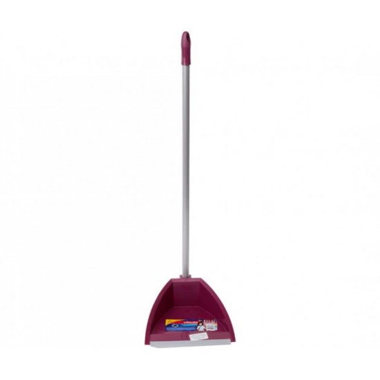 Faras cu Maner Flexibil Vileda Style, 82 cm, Bordeux, Farase, Vileda Style Farase cu Coada Lunga, Farase cu Maner Flexibil, Farase din Plastic cu Coada, Faras din Plastic cu Maner pentru Curatenie, Farase Inalte din Plastic, Farase pentru Menaj
