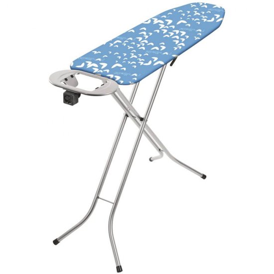 Masa de Calcat Vileda Smart Plus, 114×34 cm, cu Suport Fier de Calcat si Priza Electrica, Multicolor, Masa de Calcat Haine, Masa de Calcat cu Suport pentru Fierul de Calcat, Masa de Calcat cu Priza, Masa de Calcat cu Suport de Fier de Calcat