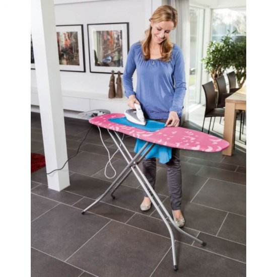 Masa de Calcat Vileda Smart, 114×34 cm, cu Suport Fier de Calcat, Multicolor, Masa de Calcat Haine, Masa de Calcat cu Suport pentru Fierul de Calcat, Masa de Calcat cu Suport de Fier de Calcat, Masa de Calcat Standard, Masa de Calcat Marime Standard