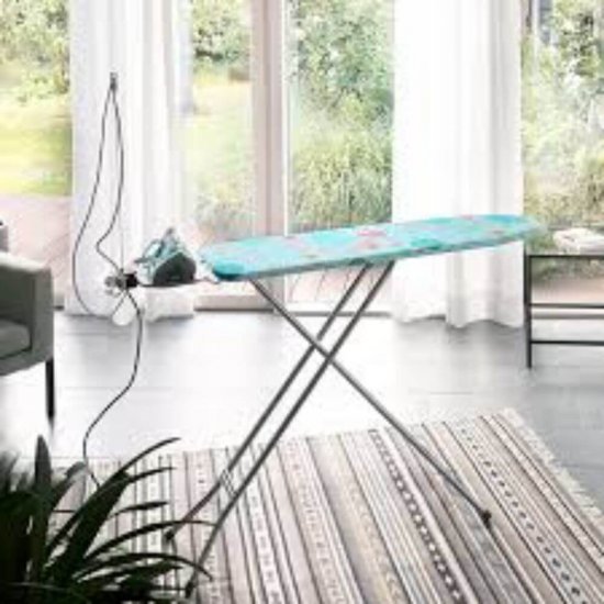 Masa de Calcat Vileda Neo Plus, 114×33 cm, cu Suport Fier de Calcat si Priza Electrica, Multicolor, Masa de Calcat Haine, Masa de Calcat cu Suport pentru Fierul de Calcat, Masa de Calcat cu Priza, Masa de Calcat cu Suport de Fier de Calcat