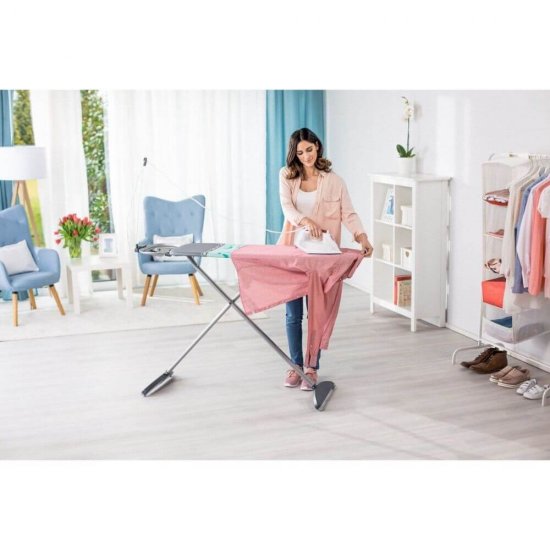 Husa Bumbac pentru Masa de Calcat Vileda Park&Go, Marime Universala, Culoare Gri si Verde, Huse Bumbac Universale pentru Masa de Calcat, Huse Mese de Calcat, Huse Bumbac pentru Masa de Calcat