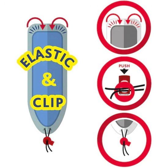 Husa Bumbac pentru Masa de Calcat Vileda Park&Go, Marime Universala, Culoare Gri, Huse Bumbac Universale pentru Masa de Calcat, Huse Mese de Calcat, Huse Bumbac pentru Masa de Calcat