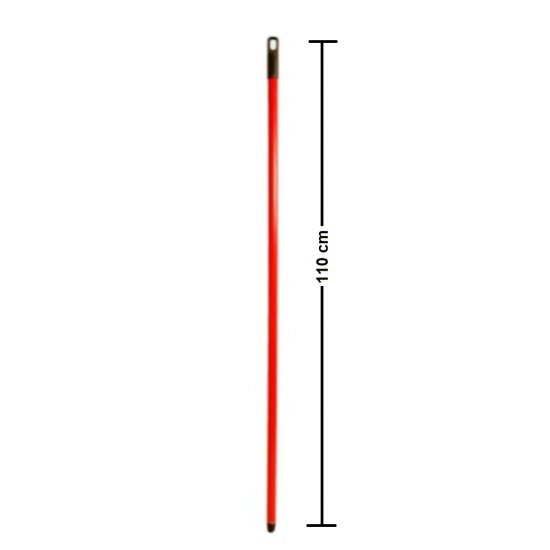 Coada Metalica Infoliata in PVC, Lungime 110 cm, Culoare Rosie, Coada Matura, Coada Mop, Cozi Metalice Zorex Clasic, Coada Metalica pentru Matura, Cozi Maturi si Mopuri, Articole Curatenie
