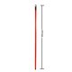 Coada Metalica Infoliata in PVC, Lungime 110 cm, Culoare Rosie, Coada Matura, Coada Mop, Cozi Metalice Zorex Clasic, Coada Metalica pentru Matura, Cozi Maturi si Mopuri, Articole Curatenie