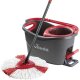 Set Galeata si Mop Rotund Vileda Easy Wring Turbo, Rosu si Negru, Vileda Easy Wring Turbo Set Galeata si Mop Rotund, Set Curatenie Galeata si Mop, Set Menaj Galeata si Mop, Mopuri si Galeti Curatenie, Galeata Vileda si Mop Rotund Microfibra