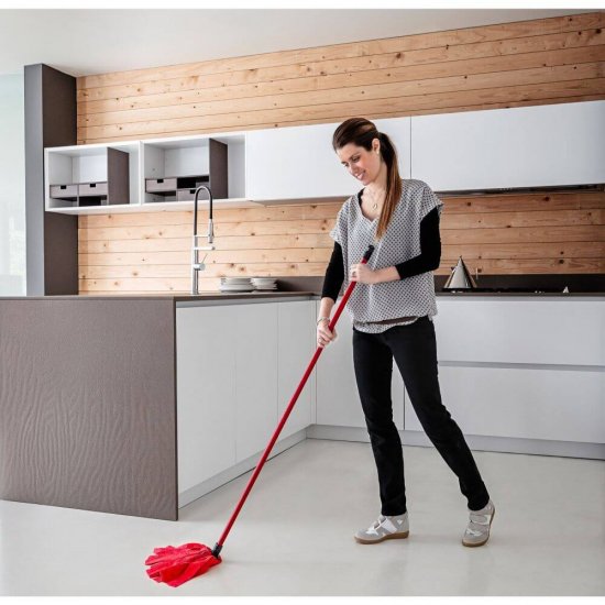 Maner Matura Vileda, 130 cm, Rosu, Maner Maturi, Manere Matura, Coada Matura, Cozi Maturi Vileda, Coada Matura 130 cm, Vileda Manere Maturi, Articole pentru Curatenie, Vileda Maner pentru Matura