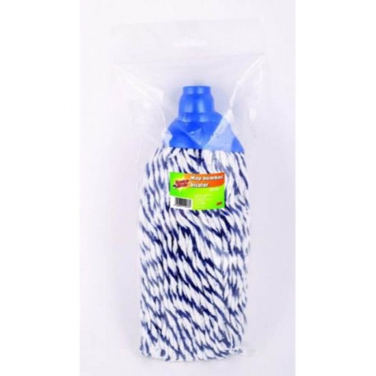 Rezerva Mop Bumbac SCOTCH-BRITE, 70x7x30 cm, Culoare Alb/Albastru, Rezerve Mop Scotch-Brite, Rezerve Clasice pentru Mop, Rezerve de Bumbac pentru Mop, Rezerva pentru Mop Standard, Accesorii Curatenie, Accesorii Menaj