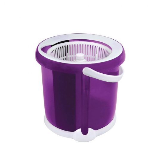 Set Curatenie Rotativ cu 2 Rezerve OTI, Polipropilena, Culoare Mov, Seturi de Curatenie pentru Casa, Galeata cu Centrifuga pentru Curatenie OTI, Galeti cu Centrifuga si Mop, Mop Vortex Rotativ, Mop Rotativ, Galeata si Mop Rotativ