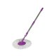 Set Curatenie Rotativ cu 2 Rezerve OTI, Polipropilena, Culoare Mov, Seturi de Curatenie pentru Casa, Galeata cu Centrifuga pentru Curatenie OTI, Galeti cu Centrifuga si Mop, Mop Vortex Rotativ, Mop Rotativ, Galeata si Mop Rotativ
