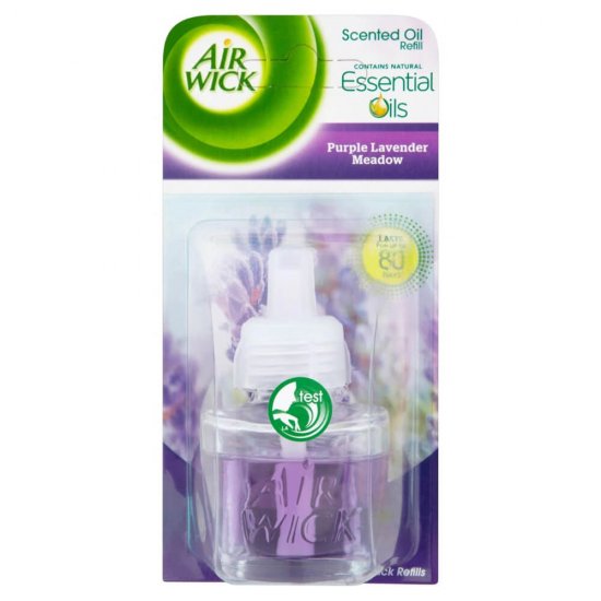 AIR WICK Set Aparat Electric + Odorizant Lichid Lavanda, 19 ml, Parfum Floral, Odorizant de Camera, Odorizant Lichid Parfumat, Odorizant AIR WICK, Set Odorizant cu Aparat Electric, Odorizant ppentru Camera cu Lavanda