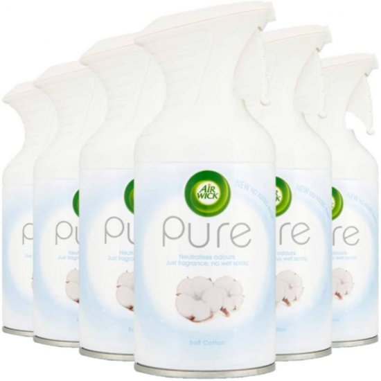 Spray Odorizant Pure AIR WICK, Soft Cotton, 250ml, Parfum Floral, Odorizant Camera, Spray Odorizant de Camera, Odorizant Spray AIR WICK, Spray Parfumat Odorizant, Odorizant Aerosol Spray, Spray de Camera