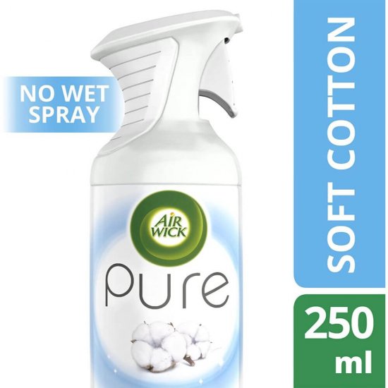 Spray Odorizant Pure AIR WICK, Soft Cotton, 250ml, Parfum Floral, Odorizant Camera, Spray Odorizant de Camera, Odorizant Spray AIR WICK, Spray Parfumat Odorizant, Odorizant Aerosol Spray, Spray de Camera