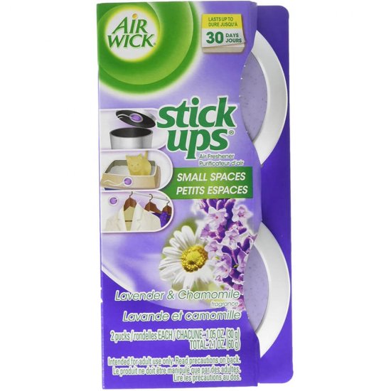 AIR WICK Gel Odorizant Stick-Up, Lavander, 2 Buc/Set, Parfum de Lavanda, Odorizant, Ideal pentru Spatii Mici, Odorizant de Camera, Set Odorizante AIR WICK, Odorizant Stick-up, Odorizant Gel Spatii Mici, Odorizant Parfum de Lavanda