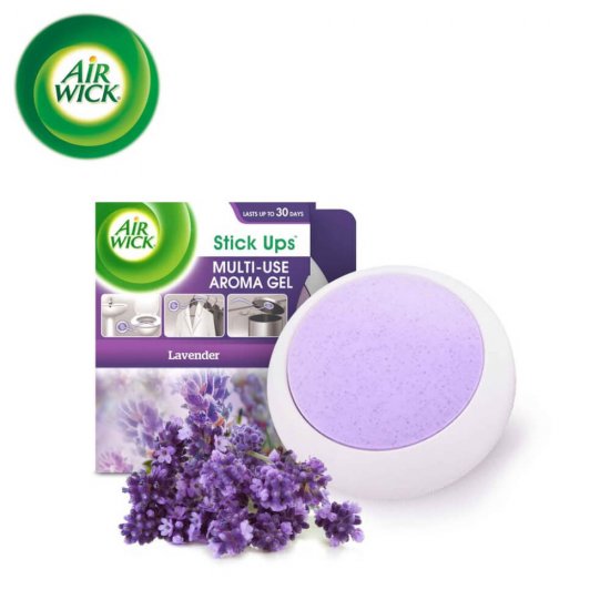 AIR WICK Gel Odorizant Stick-Up, Lavander, 2 Buc/Set, Parfum de Lavanda, Odorizant, Ideal pentru Spatii Mici, Odorizant de Camera, Set Odorizante AIR WICK, Odorizant Stick-up, Odorizant Gel Spatii Mici, Odorizant Parfum de Lavanda