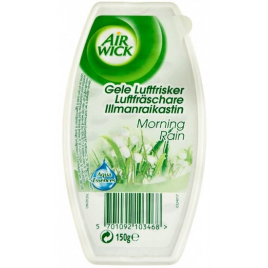 AIR WICK Odorizant Gel Morning Rain, 150 g, Parfum de Lacramioare, Odorizant de Camera, Odorizant Parfumat pentru Camera, Gel Odorizant Lacramioare, Air WICK Odorizant Gel, Gel Odorizant Parfumat, Odorizant pentru Camera AIR WICK