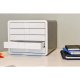 Organizator de Birou cu 5 Sertare, 295x247x355 mm, Plastic Lucios, Alb, Suport pentru Documente, Accesorii Birou