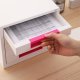 Cabinet Birou Deli, 5 Sertare, Alb/Roz, Lucios, Glisare Usoara, Suport pentru Birou, Suport de Birou, Suport Hartii Birou, Suport Documente, Suport Birotica, Suport Birou cu 5 Sertare, Suport Birou pentru Acte, Organizator Birou